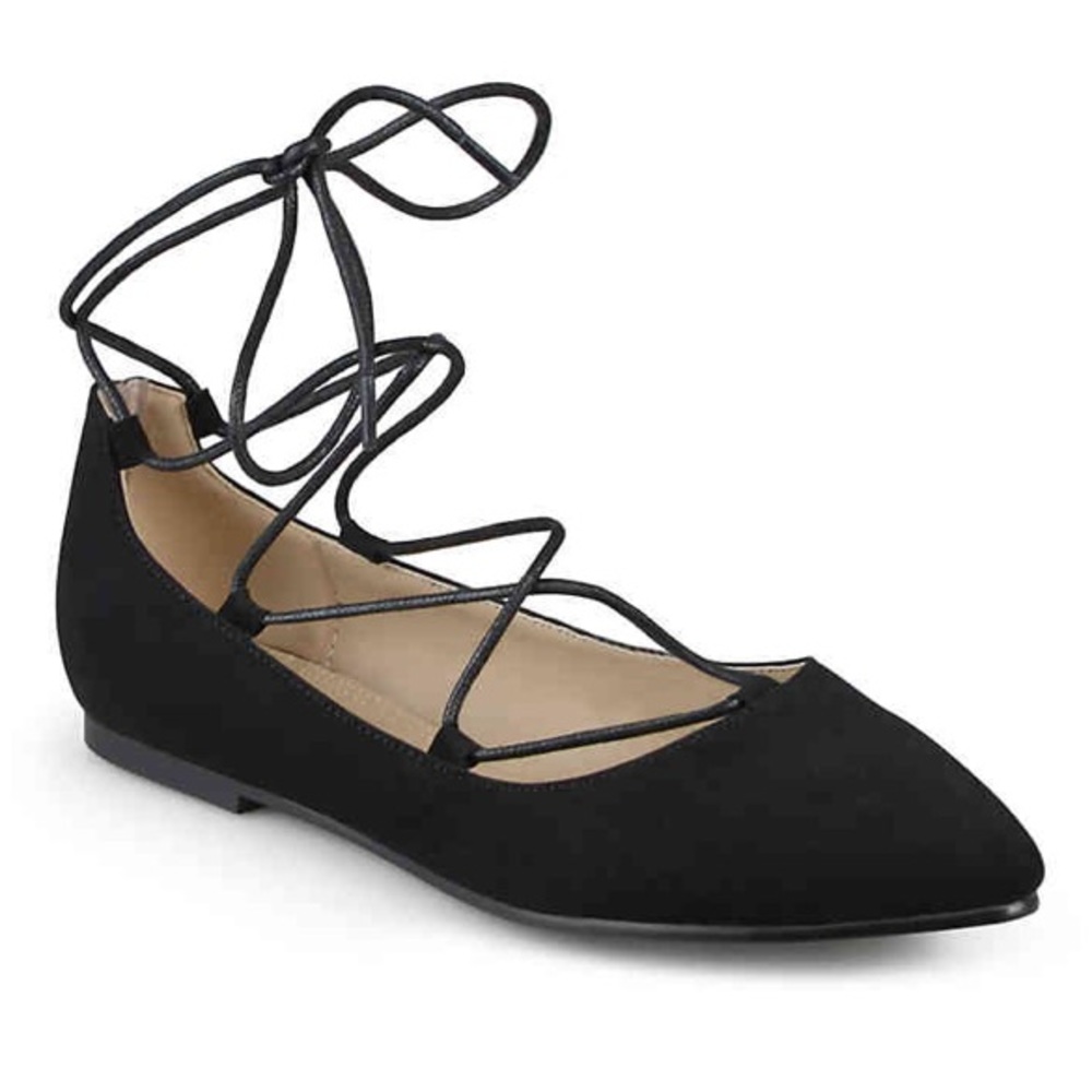 Lace Up Leather Flats